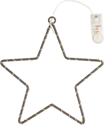 Produktbild von Metallring-Stern "Star" mit LED-Licht Ø 20 cm