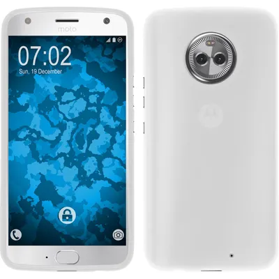 Produktbild von PhoneNatic Case kompatibel mit Lenovo Moto X4 - weiß Silikon Hülle matt Cover