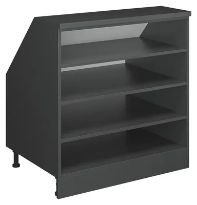 Zdjęcie produktu dla Szafka na spadzisty dach Vicco Rion Antracyt 80 x 81.8 cm z 4 przegrodami, korpus szafy głębokość 60 cm, Model 60478