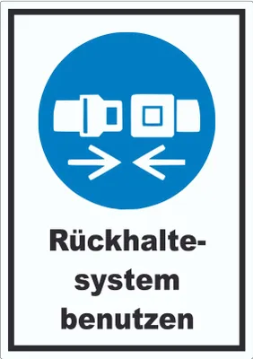 Produktbild von Rückhaltesystem benutzen Aufkleber A0 (841x1189mm)