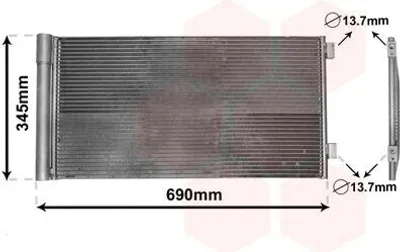 Image de Condenseur de climatisation Van Wezel pour Mini