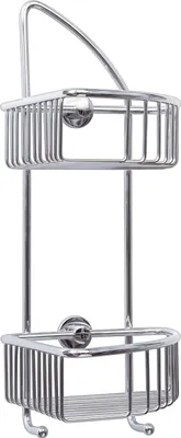 Produktbild von tesa Duschregal Duschablage Eckregal Duschecke Badregal ohne Bohren verchromt