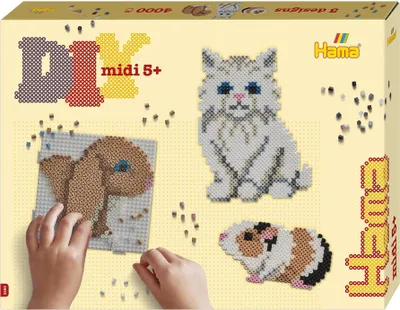 Produktbild von Hama Geschenkpackung Haustiere Midi-Bügelperlen