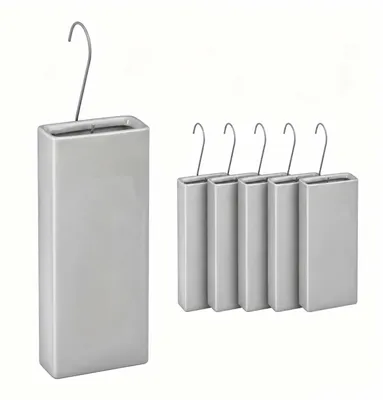 Imagen del producto de Relaxdays, humidificador para radiador, juego de 6 unidades, evaporador de agua para calefacción, para colgar, cerámica, humidificador de ambiente, color gris claro, Imagen generada por IA