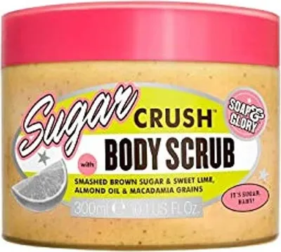 Produktbild von Soap & Glory Sugar Crush, Körperpeeling, Energiespendend, Glättend, Topf, Glycerin, Maris sal (Sea salt), Sucrose, Polysorbate 20, Glyceryl stearate, Butylene glycol,..., 300 ml, 1 Stück(e)