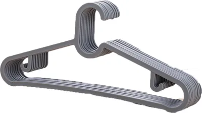 Produktbild von 30-er Pack Starke Kleiderbügel aus Kunststoff, 38cm breit - Hochwertige Filzbügel für Kleiderschränke, Haltbare,Antirutsch