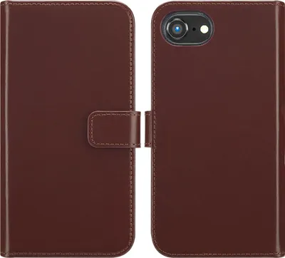 Image de Selencia Étui en cuir véritable pour Apple iPhone 17e / 16e - Marron
