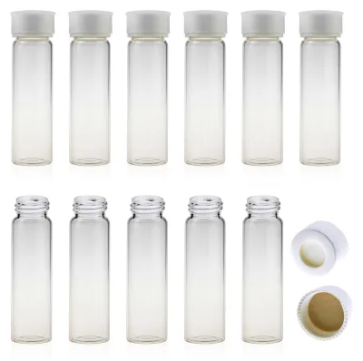 Imagen del producto de Omgoods - Juego de 72 botellas de vidrio de borosilicato, transparentes, para laboratorio