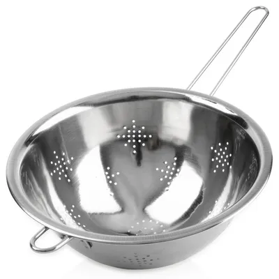 Produktbild von Vilde | Küchensieb Edelstahl 24 cm - Stielsieb mit langem Griff - Nudelsieb