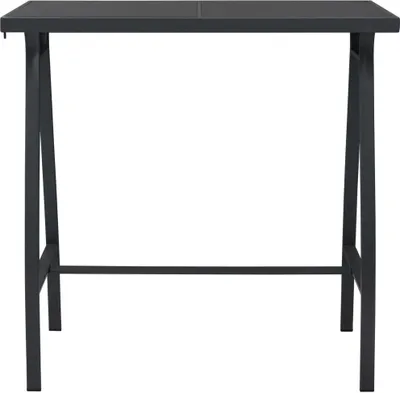 Immagine prodotto di Tavolo da Bar da Giardino Nero 110x60x110 cm in Vetro Temperato
