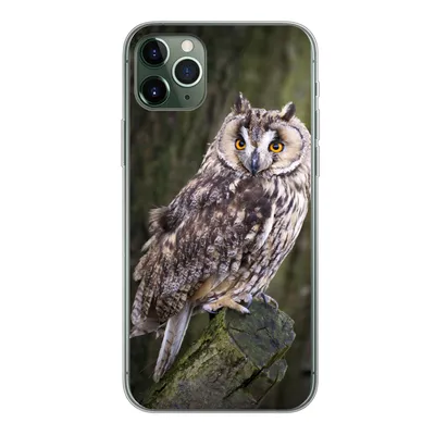 Produktbild von MuchoWow® Handyhülle Schutzhülle Hülle für iPhone 11 Pro Max Eule - Nahaufnahme - Baum Silikon Softcase Handy Hülle - Schutz