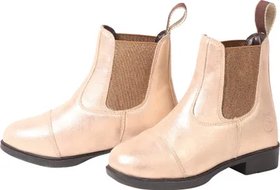 Produktbild von Harrys Horse Kinder Reit Stiefelette Jodphur Glitter roségold, Größe:33