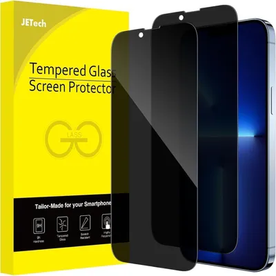 Image de JETech protection visuelle plein écran pour iPhone 13 Pro Max 6,7 pouces verre blindé 2 pièces