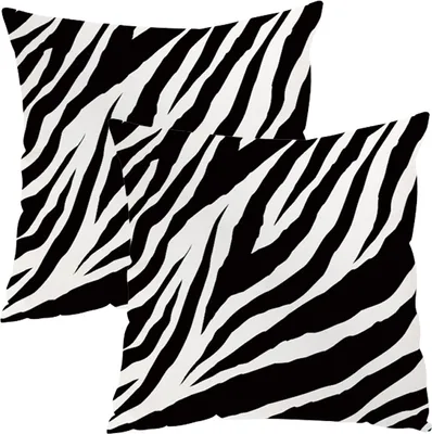 Obrázok produktu pre 2-balenie obliečky na vankúš, krásny leopard, zebra, dojnica, žirafa, vzor, zvieracia potlač, dekoratívna obliečka na vankúš, 45 cm X 45 cm, obliečka na vankúš na pohovku