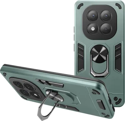 Produktbild von Avizar, Xiaomi Redmi Note 14 Pro / Pro Plus Handyhülle mit Ring-Halterung, Blassgrün