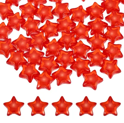 50 Acryl-Sternperlen, 18 mm, für DIY-Schmuck & Basteln
