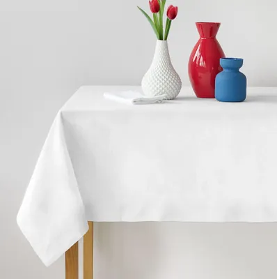 Produktbild von Tischdecke aus Baumwolle, weiß Maße: 140 x 240 cm