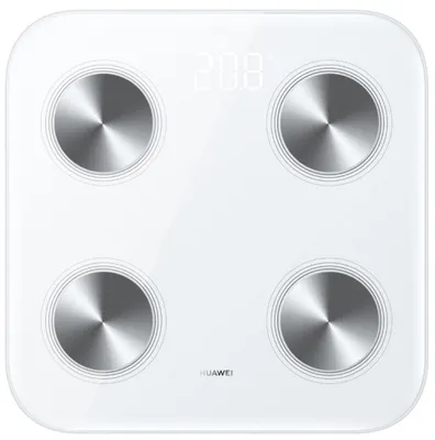 Obrázek produktu pro Huawei Scale 3 Bluetooth Edition, Elektronická osobní váha, 150 kg, Bílá, kg, Čtverec, Temperované sklo