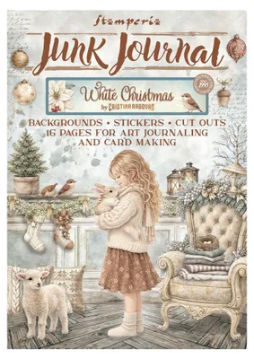 Produktbild von Stamperia Junk Journal White Christmas 21x29.7 cm Scrapbooking Bastelbuch