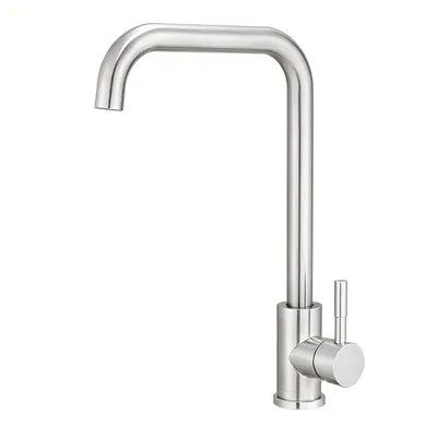 Imagen del producto de Solidchoice: Grifo de cocina de acero inoxidable con caño giratorio de 360°