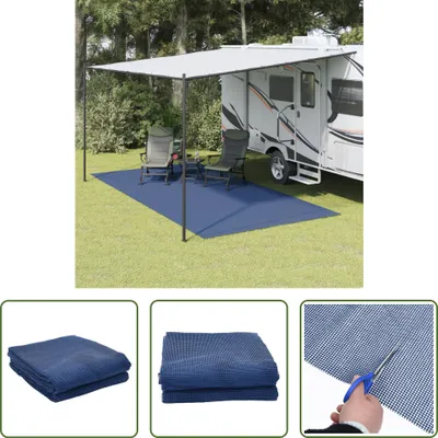Image de Tapis de camping The Living Store, bleu, 5 x 2,5 m
