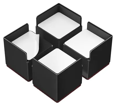 Zdjęcie produktu dla Podnośnik do mebli - 5 cm - Antypoślizgowy - Zestaw 4 sztuk - Czarny - Do stołu, sofy i łóżka