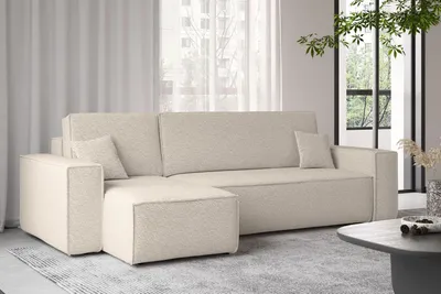 Produktbild von Kaiser Möbel Ecksofa mit schlaffunktion und bettkasten, Ecksofa L-Form, Eckcouch L-Form BEST stoff Abriamo Links Beige