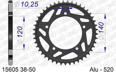 Produktbild von AFAM Kettenrad 15605-45 Hinten für SUZUKI MOTORCYCLES GSX-R Aluminium