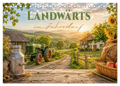 Produktbild von Landwärts im Jahreslauf (Tischkalender 2027 DIN A5 quer), CALVENDO Monatskalender