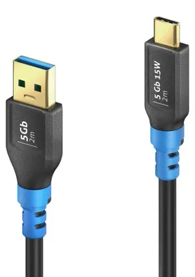 Produktbild von PureLink FlexInstall USB-C auf USB-A Kabel USB 3.0 5Gbps 2.00m