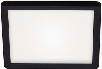 Produktbild von Slim LED Deckenleuchte Eckig, 19x19 cm flach, 12W, 1400 lm, Neutralweiß, Backlight, Schwarz