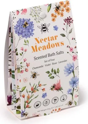 Zdjęcie produktu dla Sól do kąpieli, zestaw 4 saszetek - Nectar Meadows