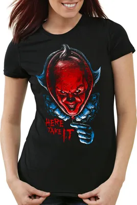 Produktbild von style3 Nimm ES Damen T-Shirt pennywise clown horror, Größe:S