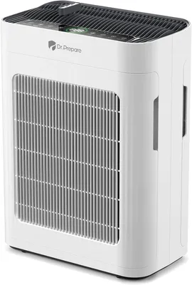 Produktbild von DR.PREPARE HEPA Air Purifier for Allergies & Pets, Pet Mode, Washable Pre-Filter, PM2.5 Display, CADR 300m³/h, Covers 279m² Room Smoke Odor Filter Pro