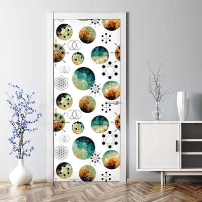 Produktbild von Dekorative Türposter Aufkleber selbstklebend Klebefolie Safari Tiere Afrika 70 x 200 cm