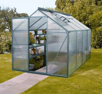 Obrázek produktu pro Vitavia "Triton 5000" skleník včetně ocelového základu smaragdově zelený 5,0 m² 6 mm HKP