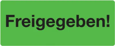 Produktbild von Dreifke® Papieretikett, Freigegeben! - Rolle à 500 Stk. | Papier selbstkleben...