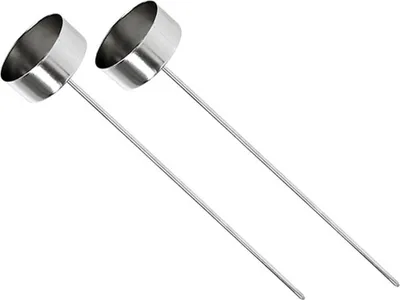 Produktbild von Silberner Teelichthalter zum Stecken 21cm 8er Set - Metallkerzenhalter für Adventskranz & Tischdeko, 8 Stück