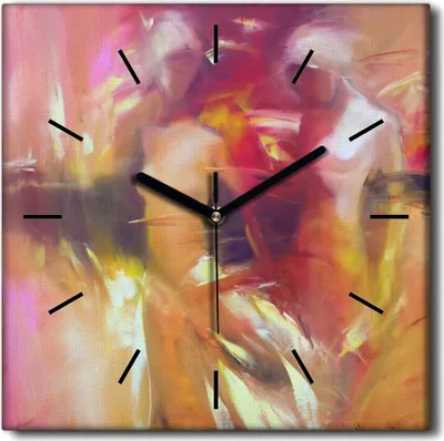 Produktbild von Coloray Uhr auf Leinwand 30x30 cm Wand Uhr Dekoration Wohnzimmer Segeltuch schwarze Hände -Frauenkunstkunst