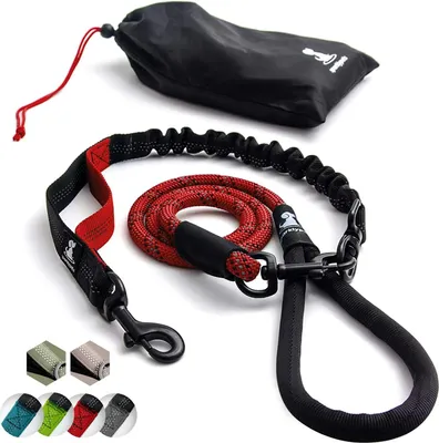 Produktbild von Schwere Bungee Trainingsleine für große und mittelgroße Hunde - Anti-Zug, reflektierend und stoßdämpfend