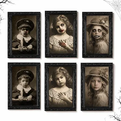 3 Halloween 3D-Wechselbilder, 38x25 cm, wasserdicht, für Wand