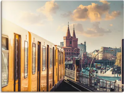 Produktbild von ARTland Leinwandbild Berlin Oberbaumbrücke 2 Größe: 80x60 cm