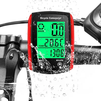 Image de Compteur de vélo - Sans fil - Écran tactile rétroéclairé - IP54 - 19 fonctions