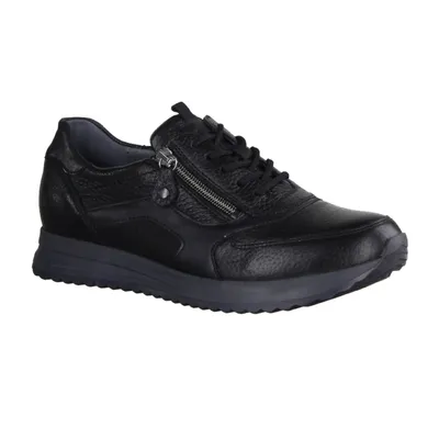 Zdjęcie produktu dla Waldläufer H-Vicky 752002-001 damskie buty sznurowane, wygodne, skórzane, czarne - buty damskie, wygodne buty sznurowane, czarne, skórzane (hirsch bronx)