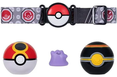 Immagine prodotto di Cintura Poké Ball POKEMON Clip'N Go Metamorph, con 2 Poké Ball e una figurina di 5 cm inclusa