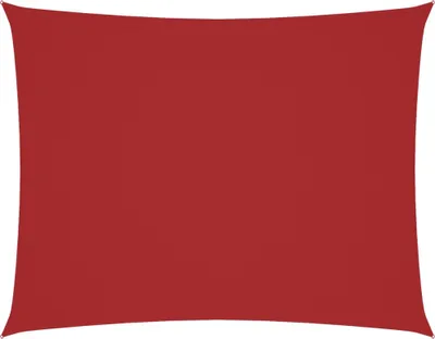 A plain red rectangular sun sail is shown against a white background.
