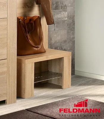 Image de Banc 69 cm  en chêne Sonoma  Banc de vestiaire avec tablette