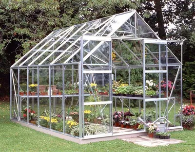 Produktbild von Gewächshaus Halls Magnum 128 9,9m² Alu 3mm Blankglas