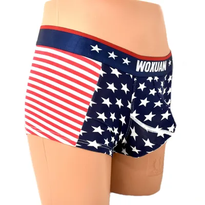 Produktbild von Baumwolle American Flag Printing Boxer Briefs