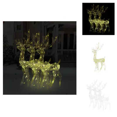 Image de vidaXL Rennes LED 3 pcs. Acrylique 120 cm Blanc chaud - Eclairage de Noël